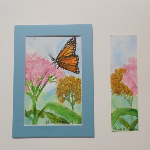 Rhonda McMahon...artist Other - Monarch Butterfly Original Watercolor Painting Monarch